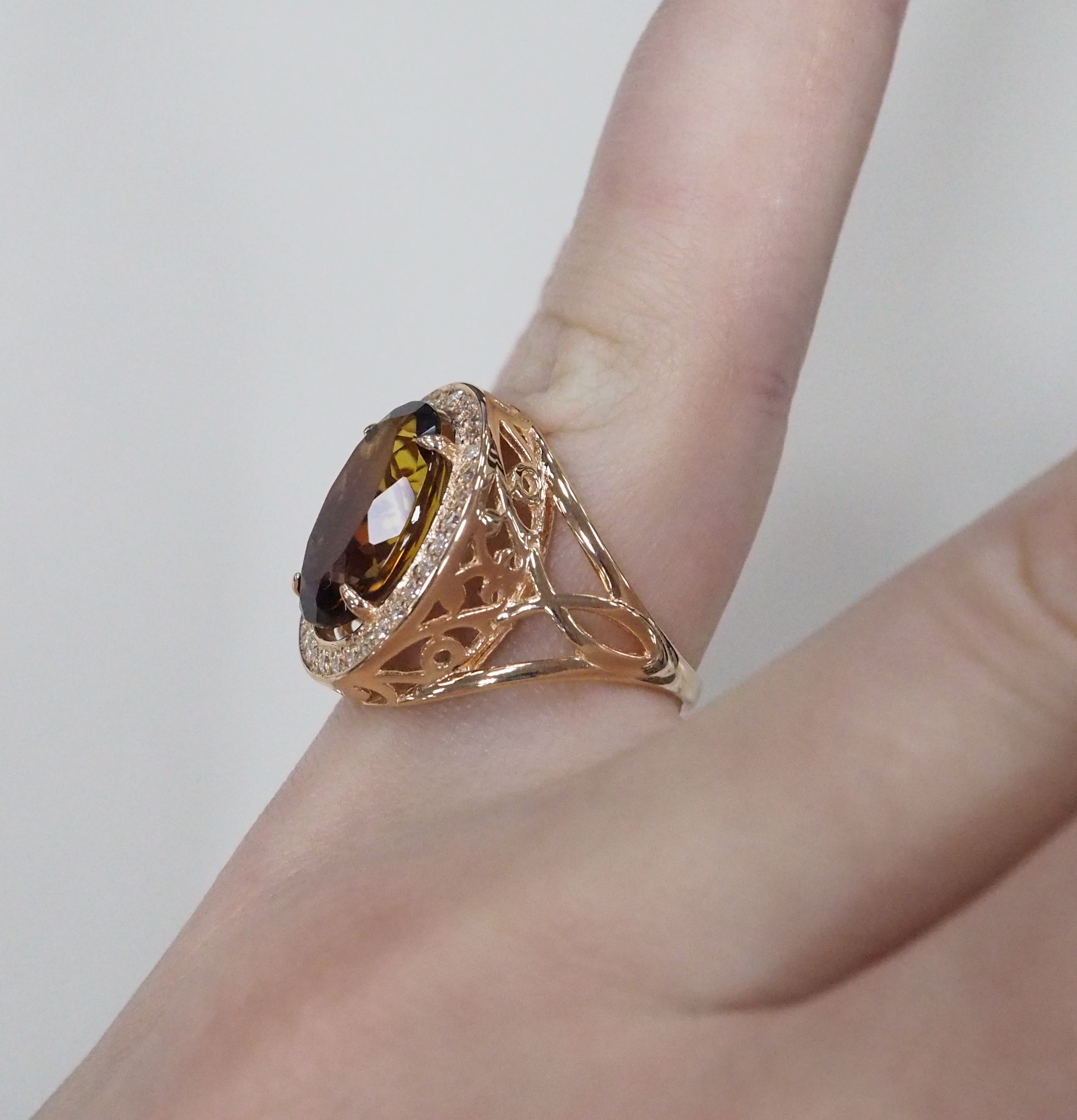 Серебряное кольцо с аметрином
